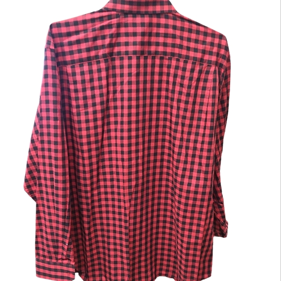 Paul Fredrick Red Buffalo Check Dress Shirt size XL - Picture 2 of 6